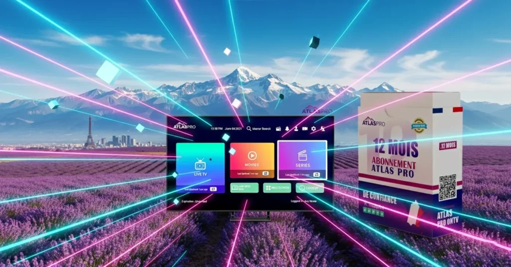 Interface TV de l’abonnement Atlas Pro IPTV 12 Mois – service officiel 2026, stable et compatible Smart TV, Android et Firestick